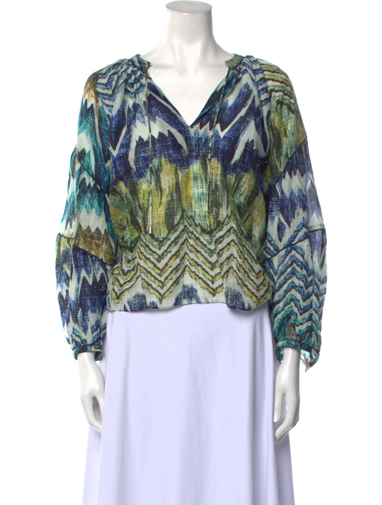 Chufy Printed V-Neck Blouse w/ Tags