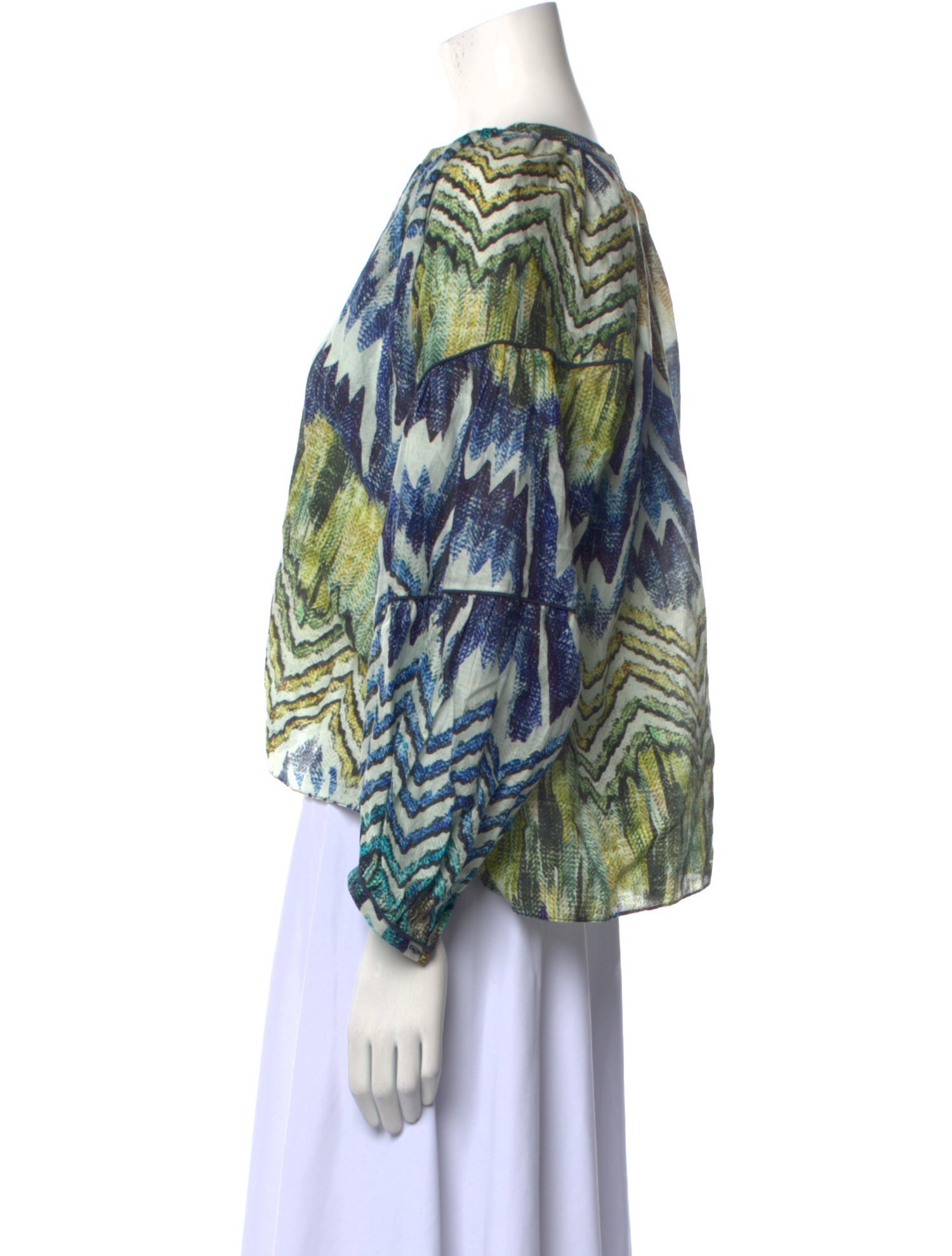 Chufy Printed V-Neck Blouse w/ Tags