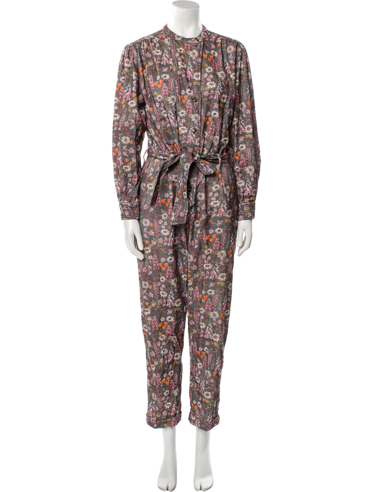 Chufy Floral Print Crew Neck Jumpsuit