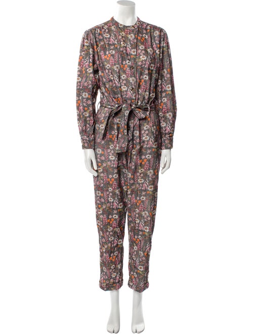 Chufy Floral Print Crew Neck Jumpsuit