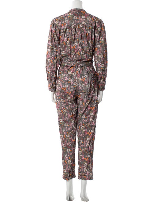 Chufy Floral Print Crew Neck Jumpsuit