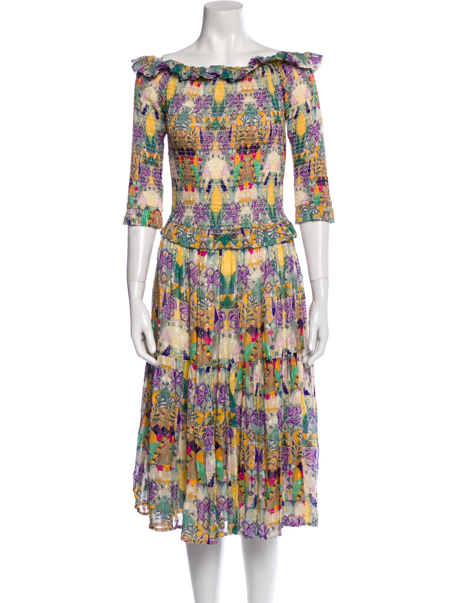 Chufy Printed Midi Length Dress