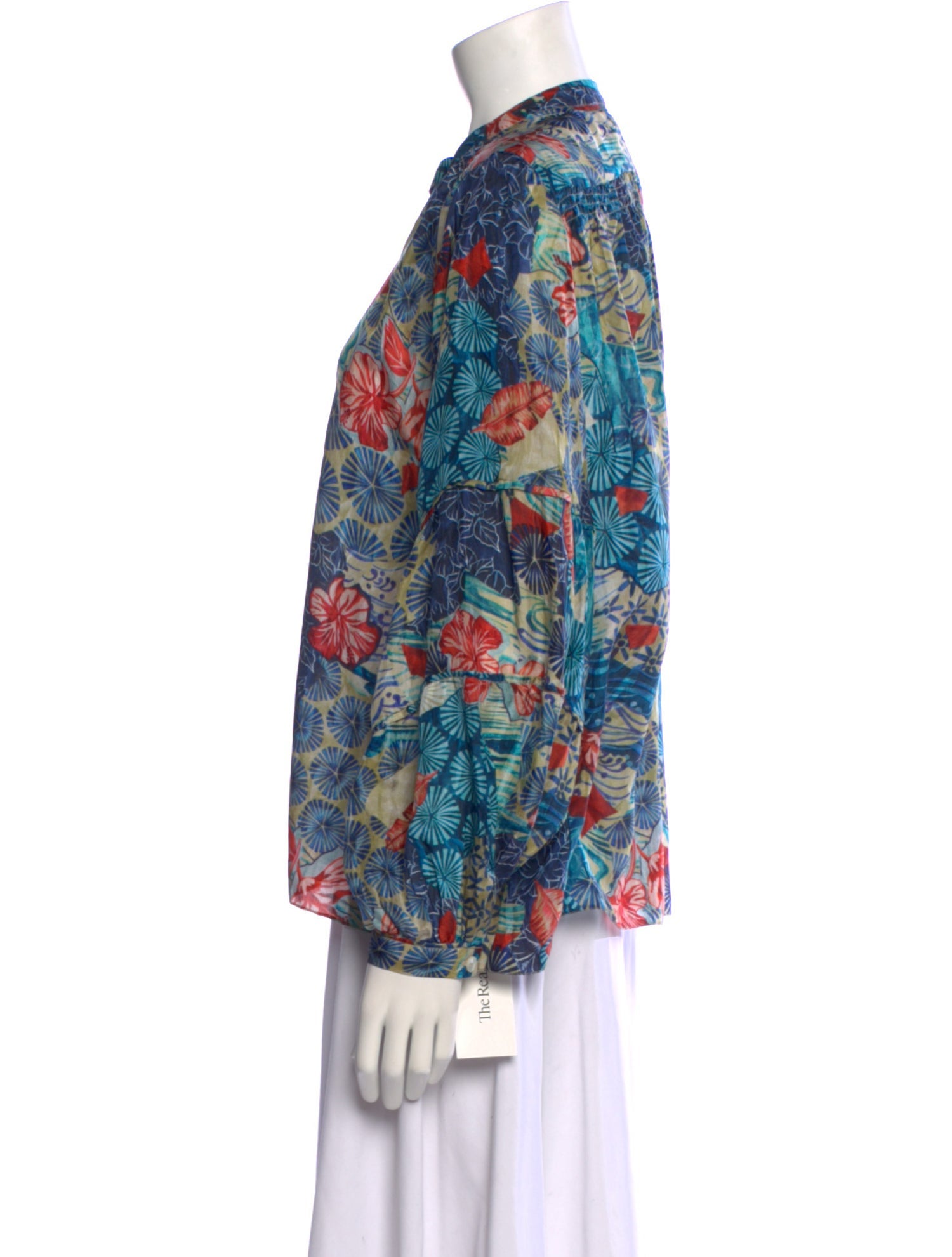 Chufy Silk Floral Print Blouse