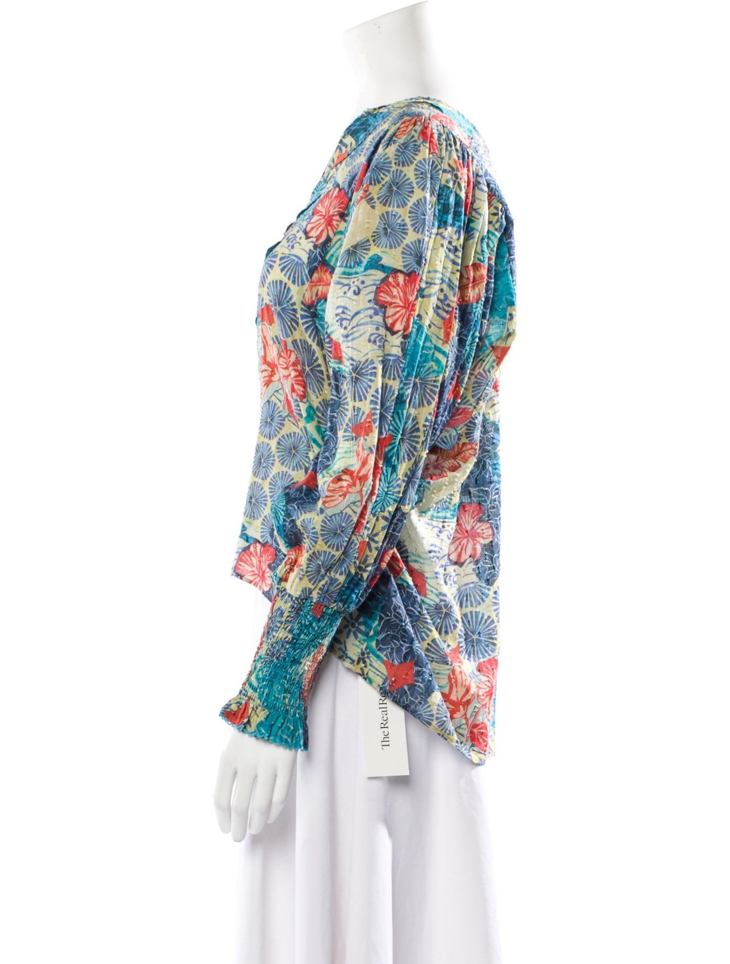 Chufy Printed V-Neck Blouse