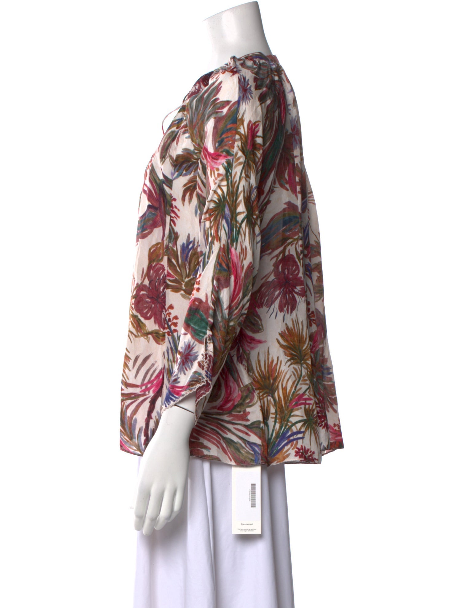 Chufy Silk Floral Print Blouse