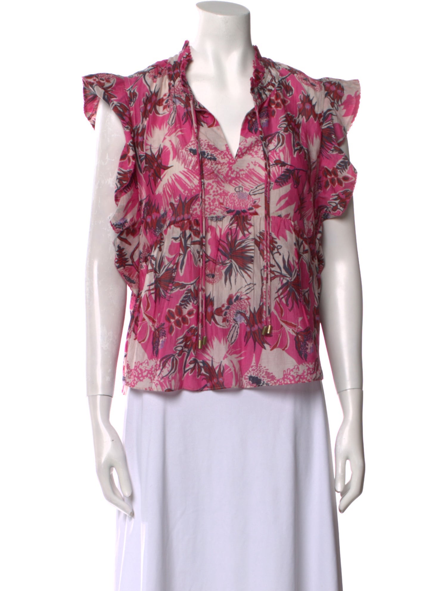 Chufy Floral Print V-Neck Blouse