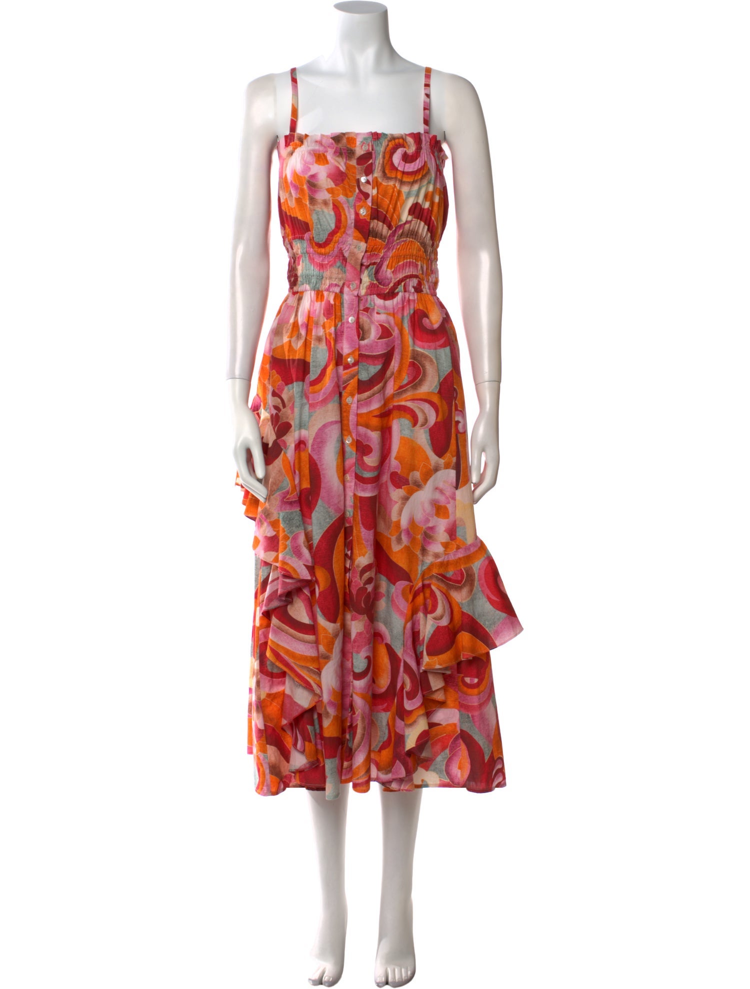 Chufy Floral Print Midi Length Dress