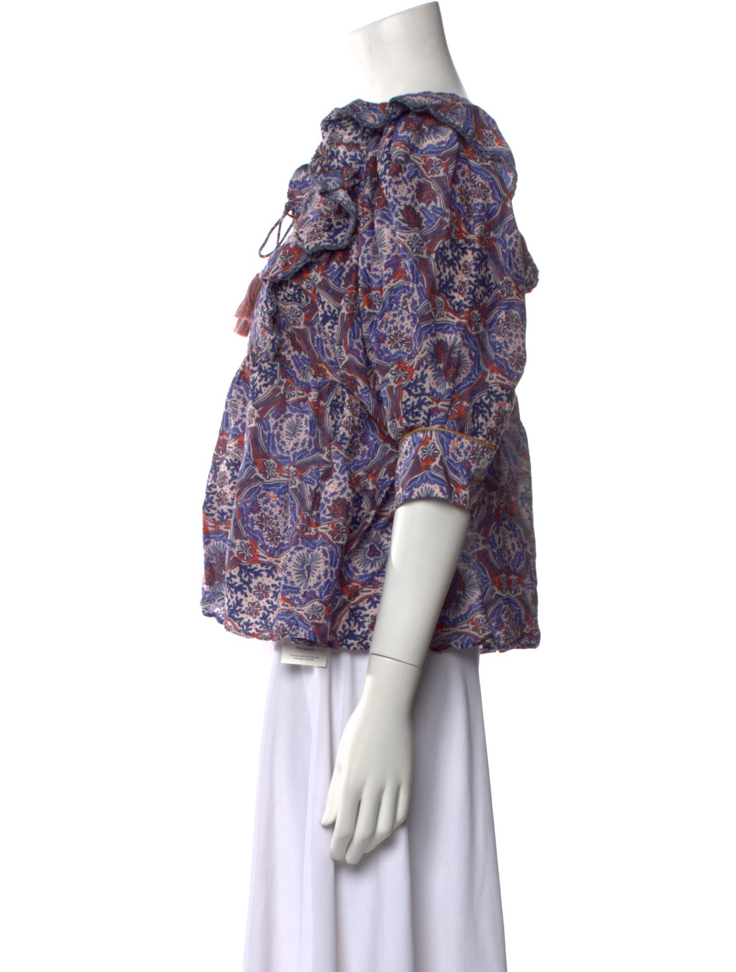 Chufy Paisley Print V-Neck Blouse