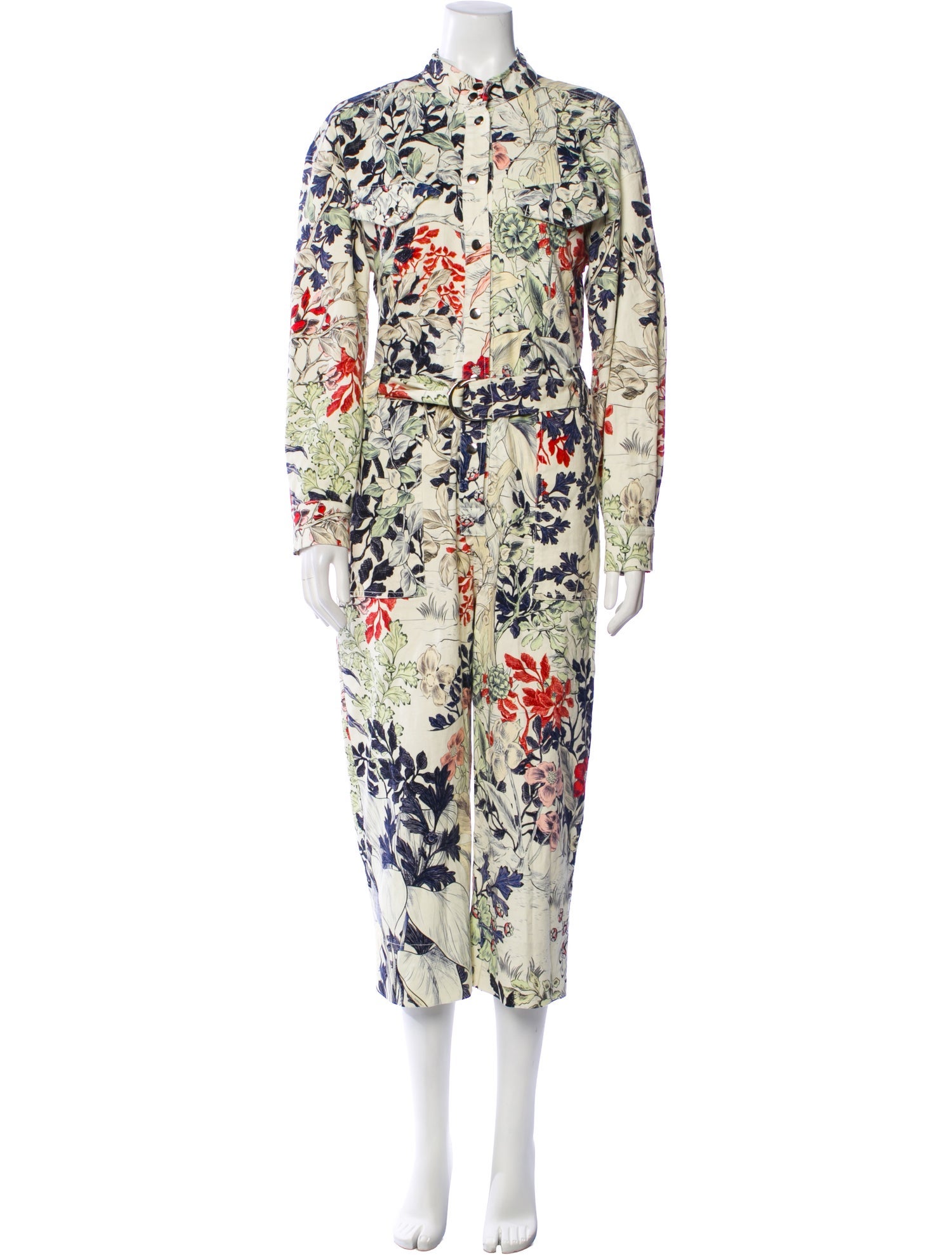 Chufy Printed Mock Neck Jumpsuit