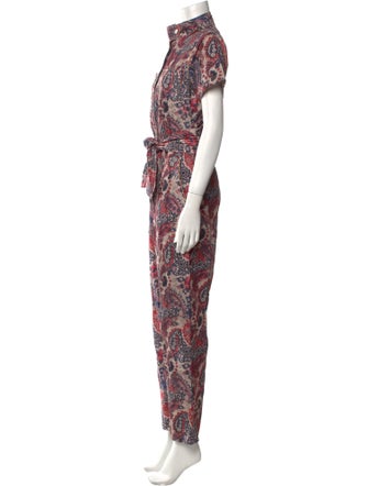 Chufy Printed Mock Neck Jumpsuit
