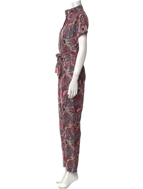 Chufy Printed Mock Neck Jumpsuit