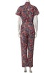 Chufy Printed Mock Neck Jumpsuit