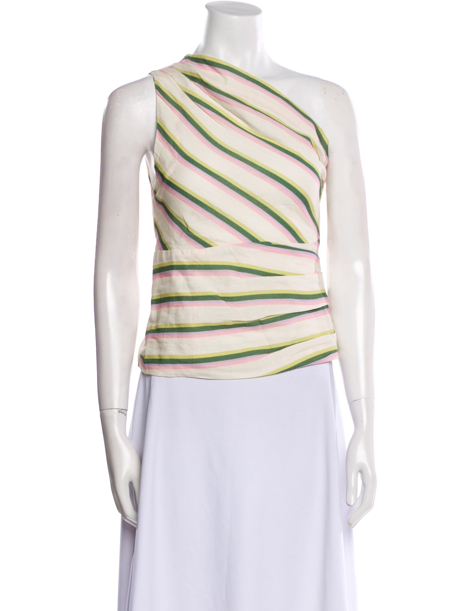 Chufy Striped One-Shoulder Top