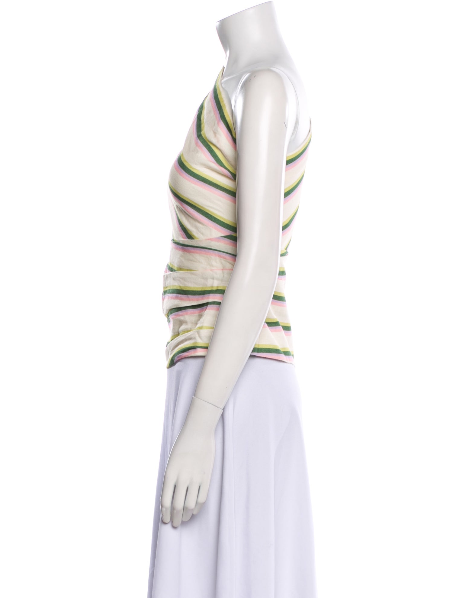 Chufy Striped One-Shoulder Top