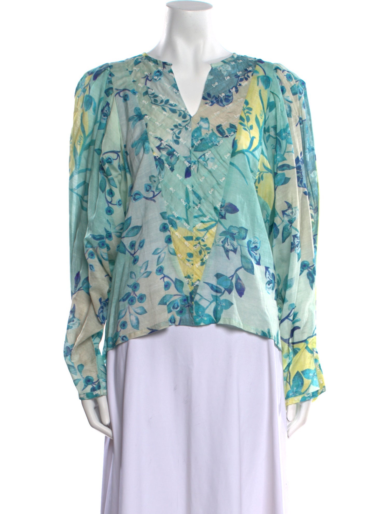 Chufy Floral Print V-Neck Blouse