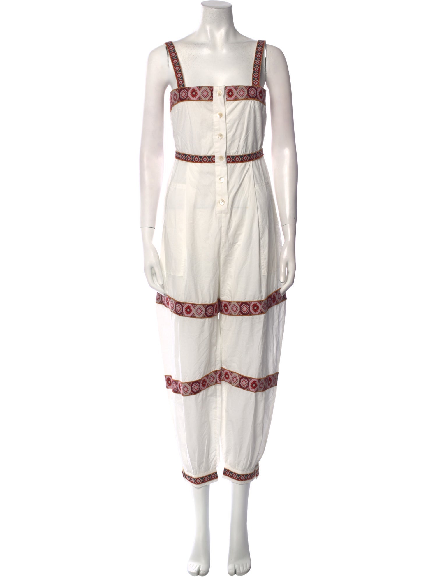 Chufy Printed Square Neckline Jumpsuit