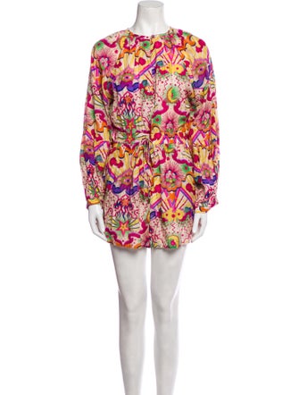 Chufy Paisley Print Crew Neck Romper