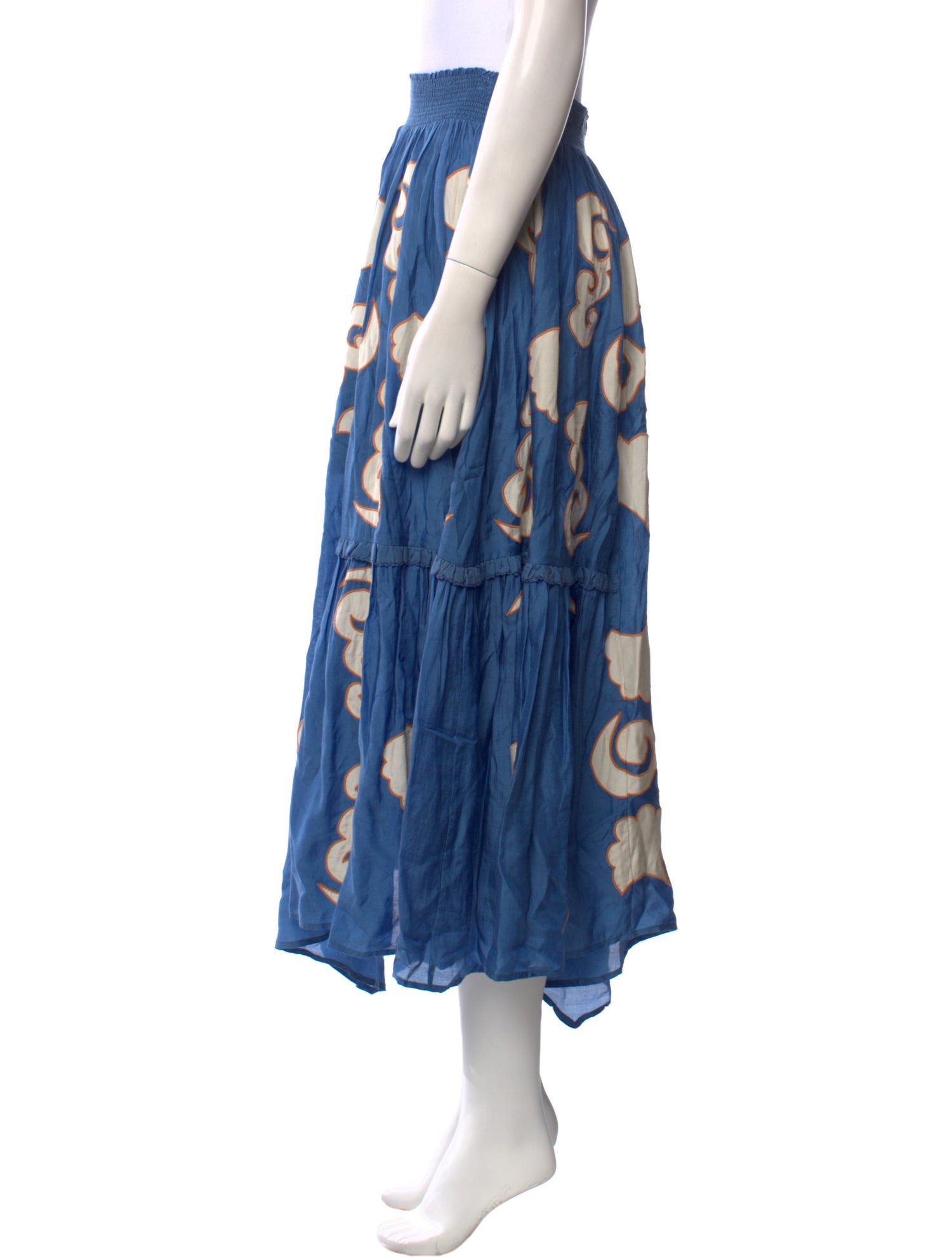 Chufy Printed Midi Length Skirt