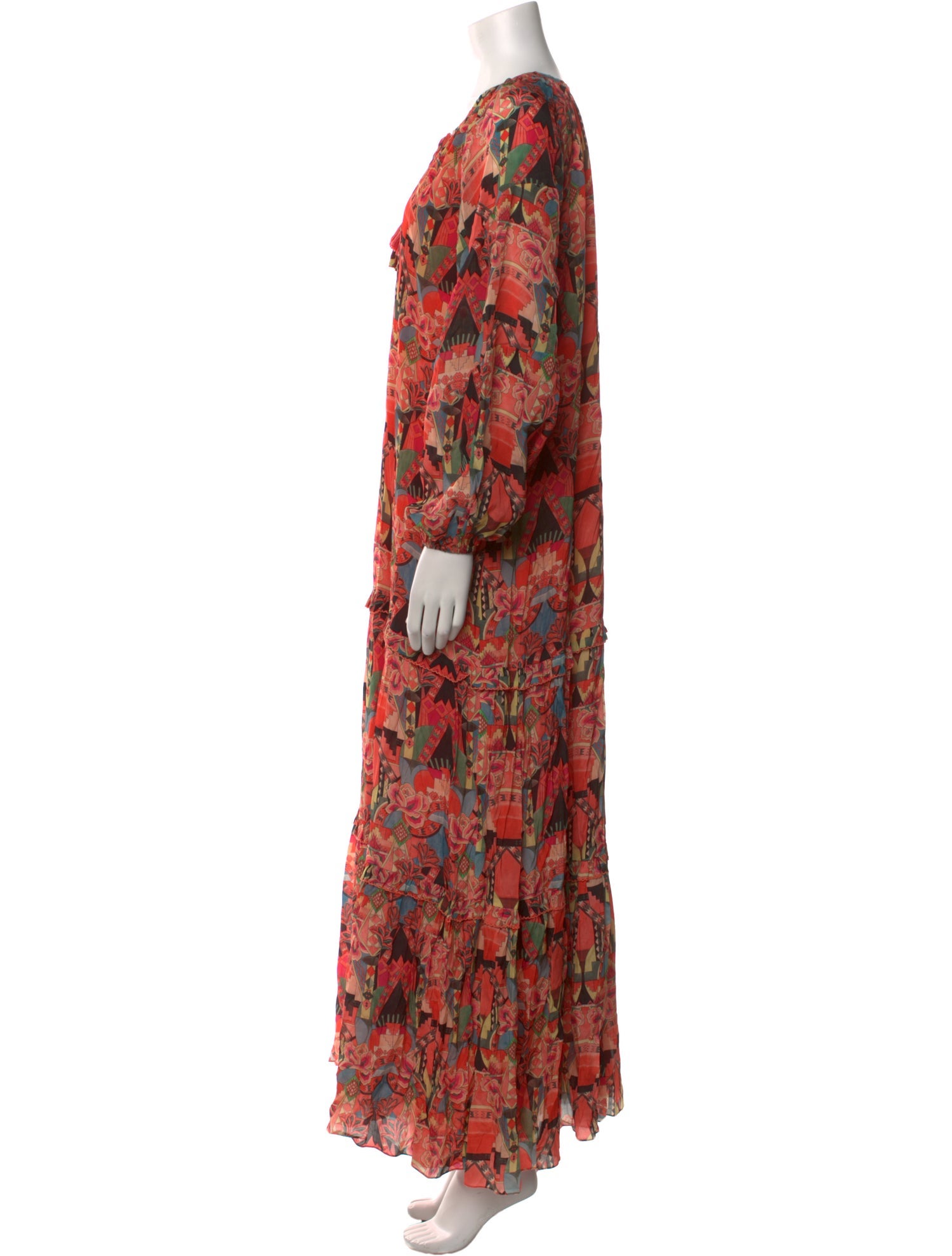 Chufy Floral Print Long Dress w/ Tags