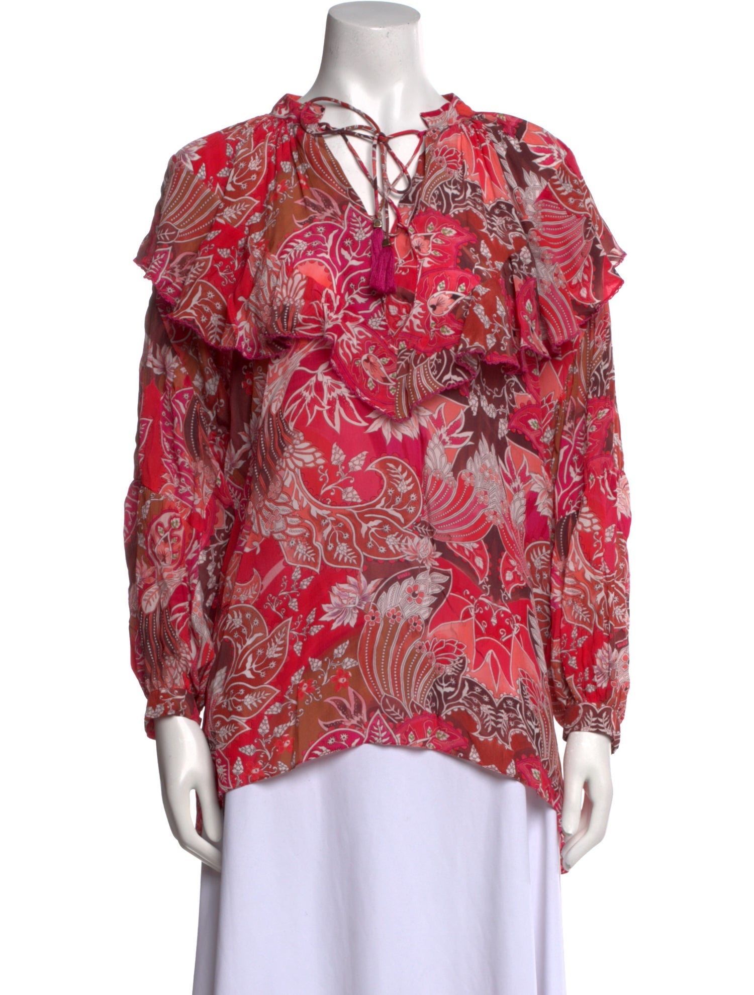 Chufy Floral Print V-Neck Blouse