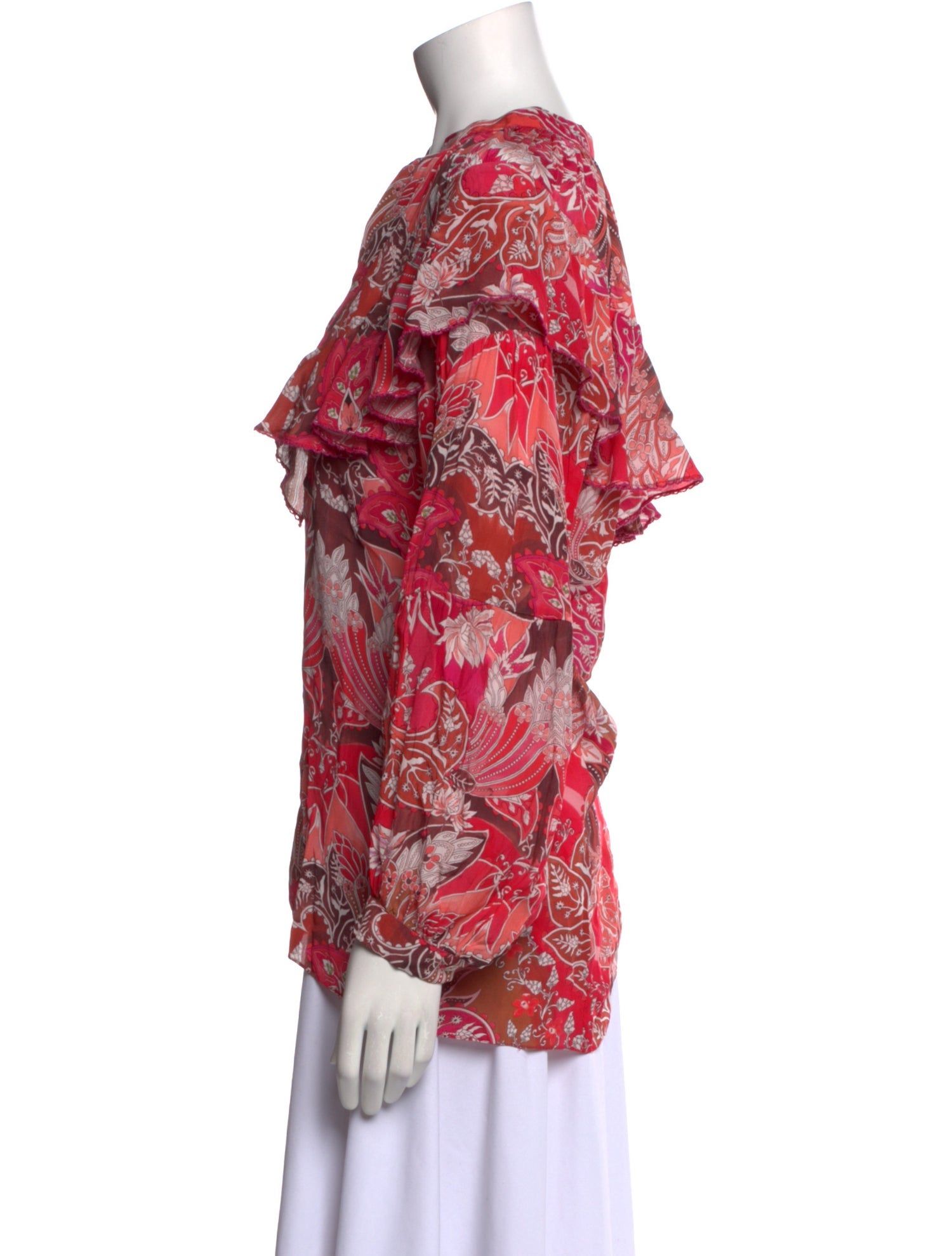 Chufy Floral Print V-Neck Blouse