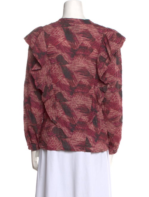 Chufy Printed V-Neck Blouse