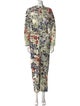 Chufy Floral Print Mock Neck Jumpsuit