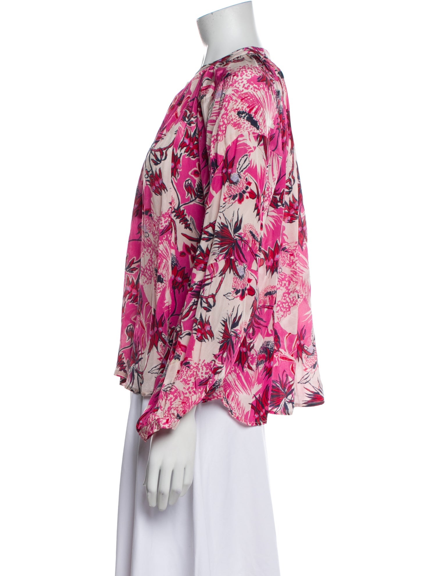 Chufy Floral Print Crew Neck Blouse