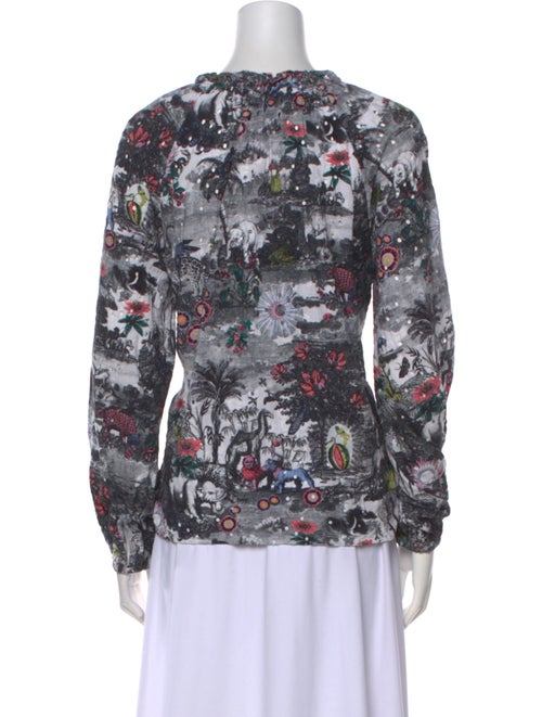 Chufy Printed Scoop Neck Blouse