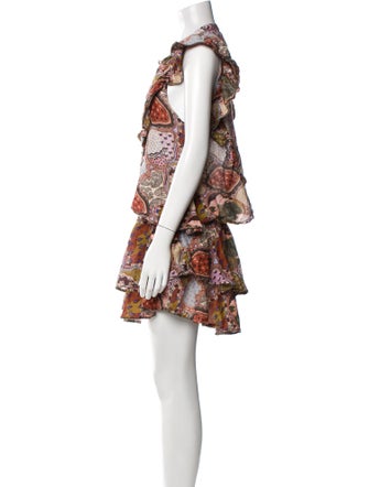 Chufy Printed Ruffle Embellishment Short Set