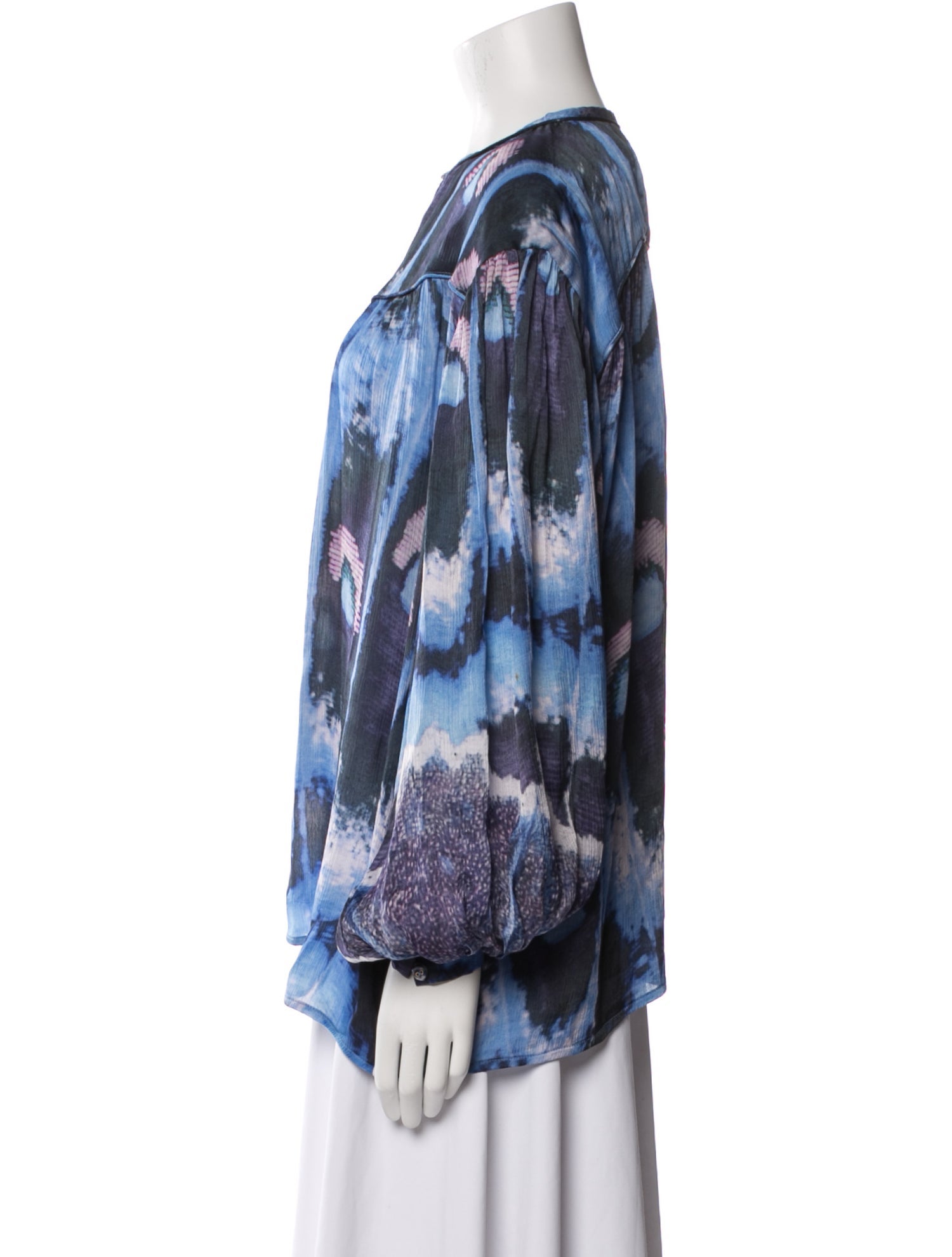 Chufy Printed Scoop Neck Blouse