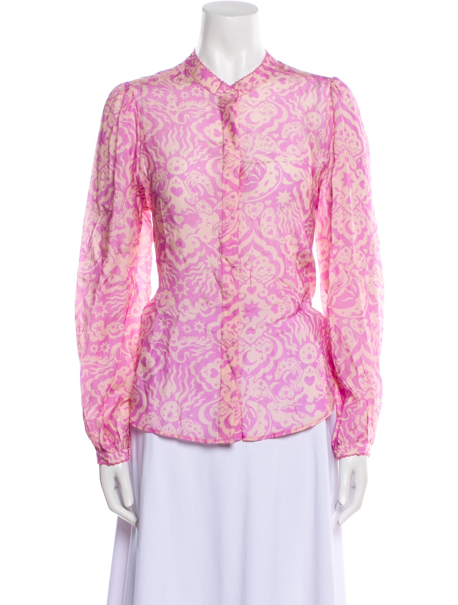 Chufy Silk Floral Print Blouse