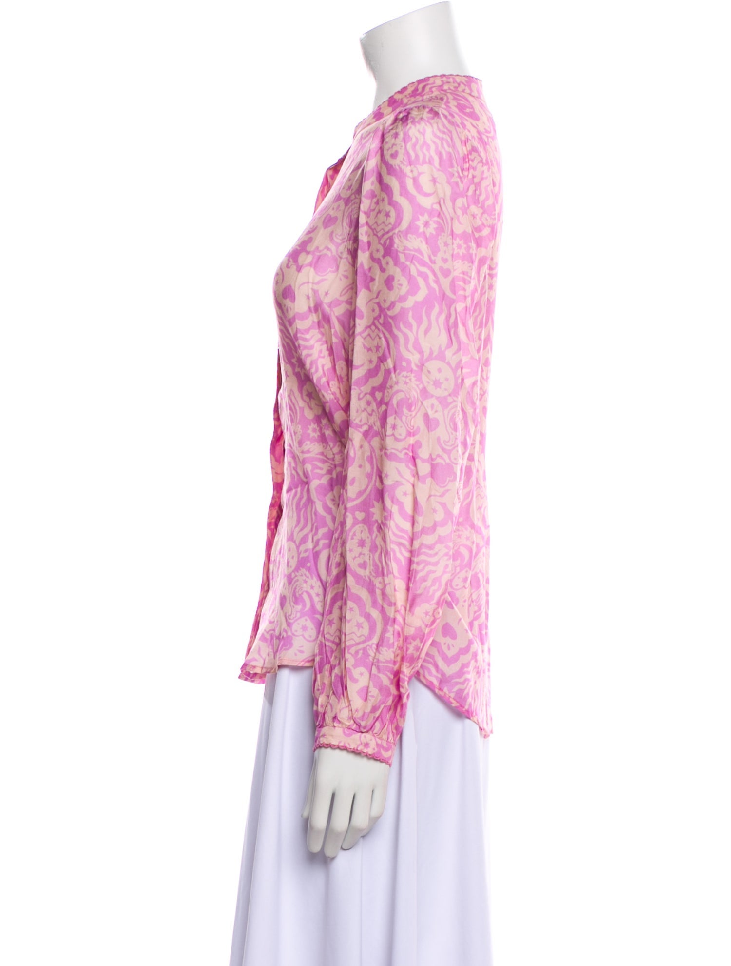 Chufy Silk Floral Print Blouse