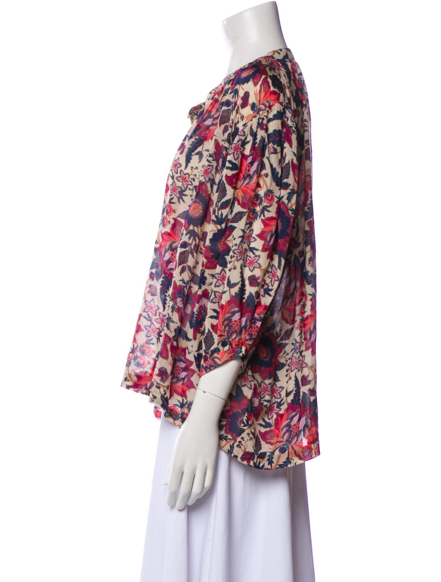 Chufy Floral Print V-Neck Blouse