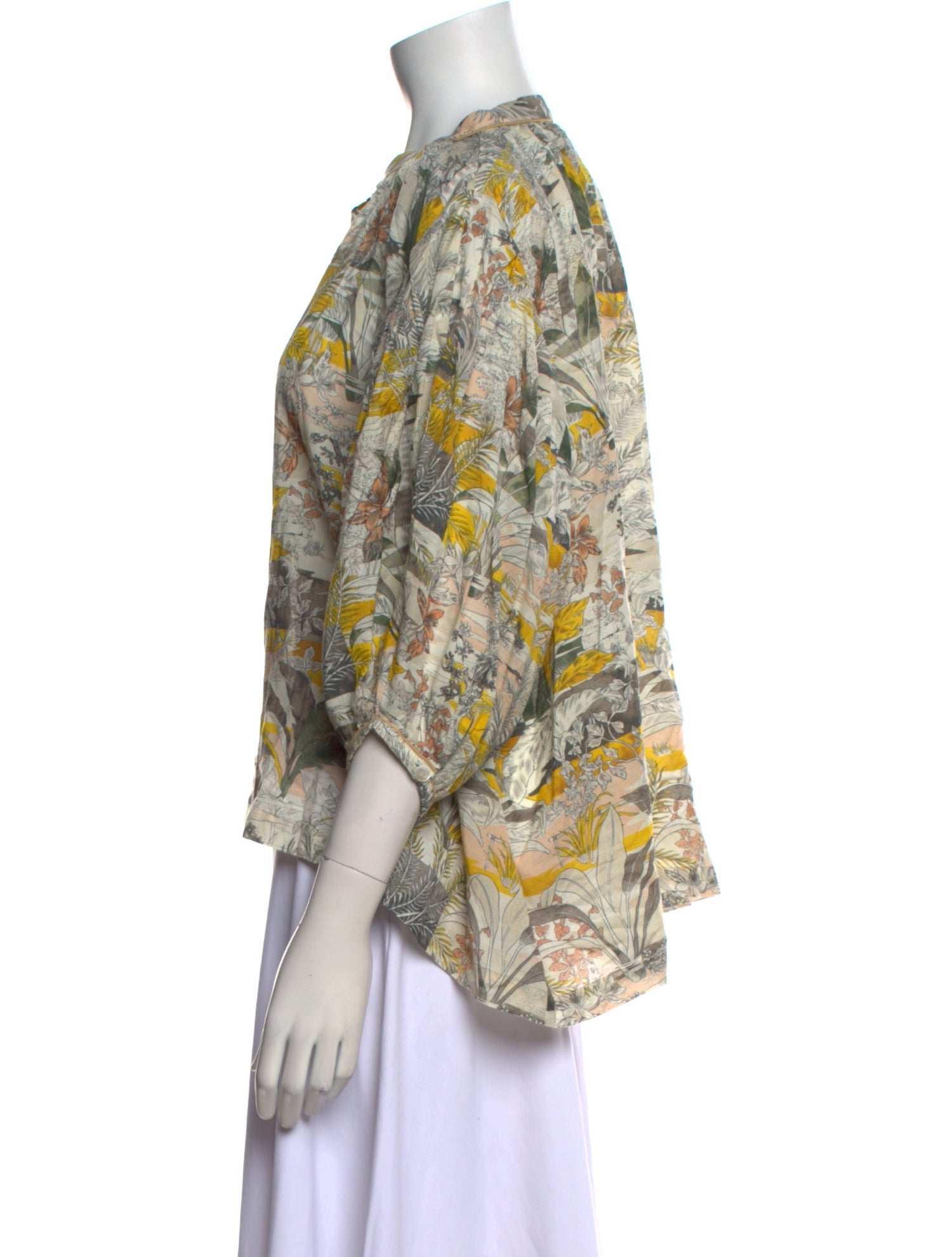 Chufy Printed Mock Neck Blouse w/ Tags