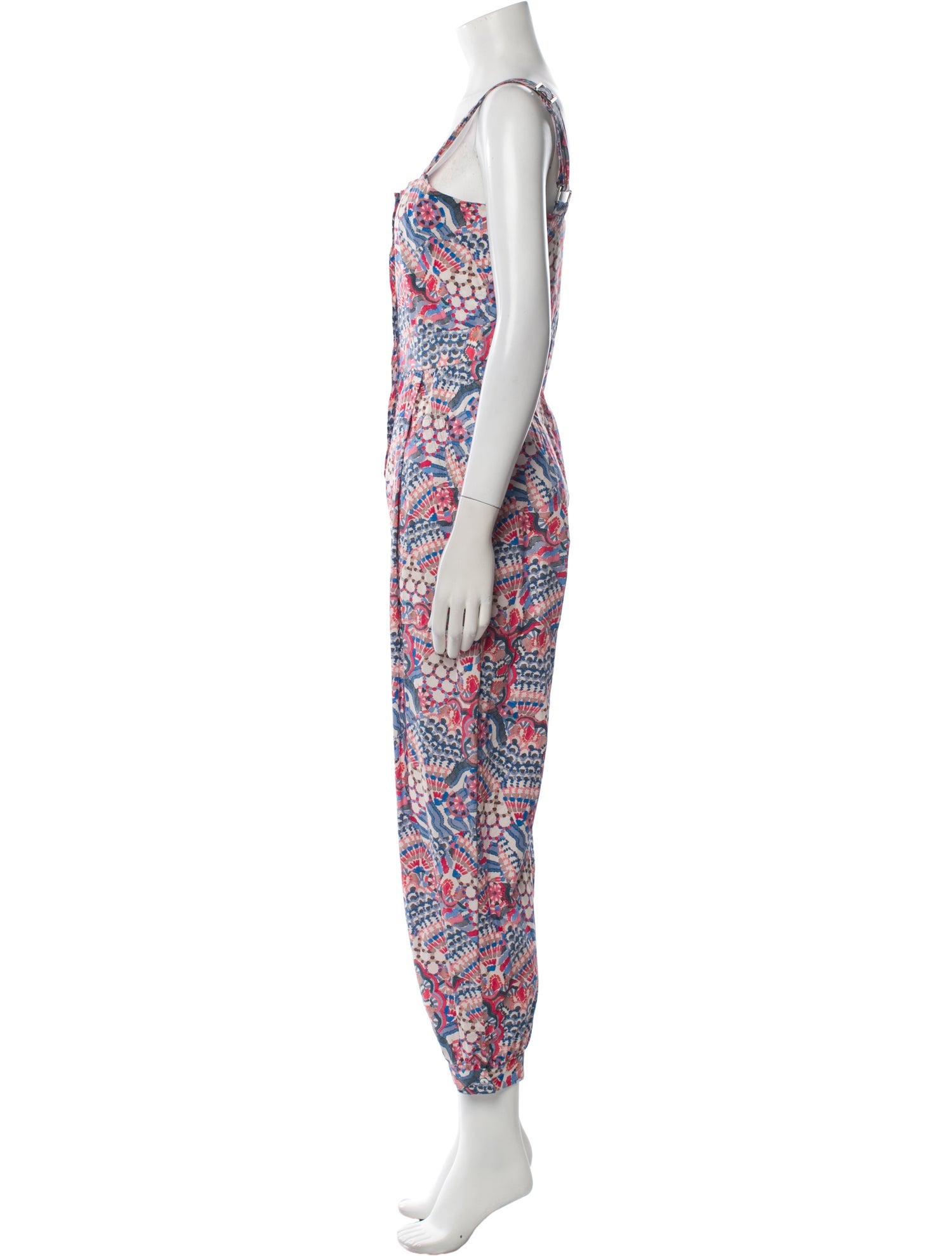 Chufy Printed Square Neckline Jumpsuit