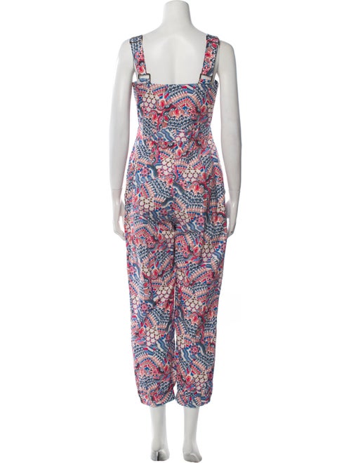 Chufy Printed Square Neckline Jumpsuit