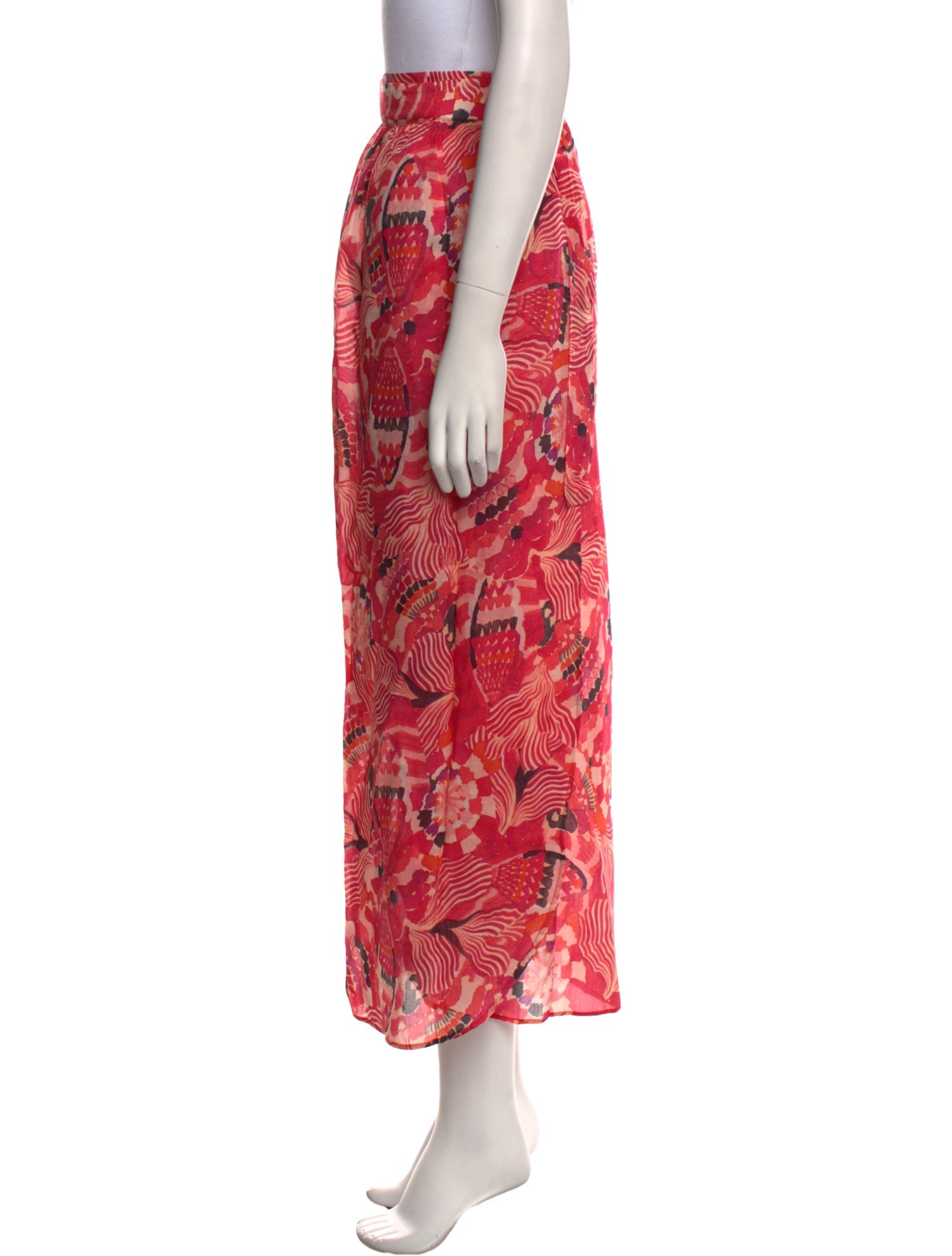 Chufy Floral Print Midi Length Skirt