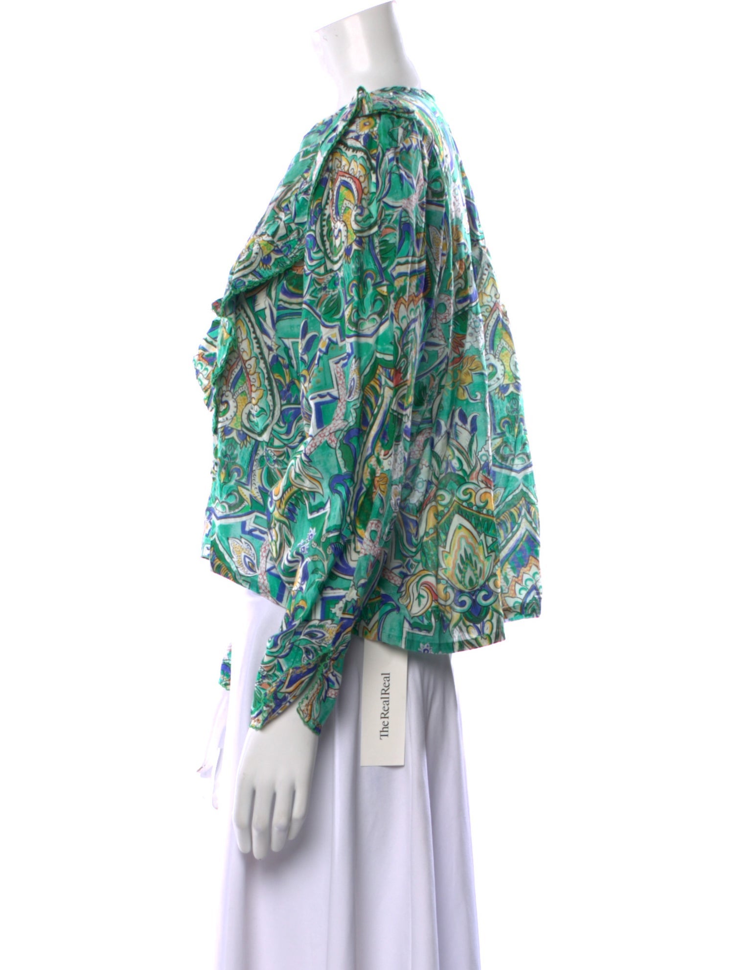 Chufy Printed V-Neck Blouse