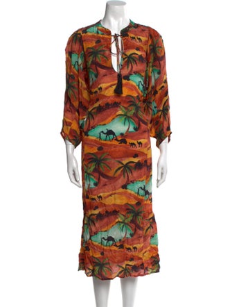 Chufy Printed Midi Length Dress
