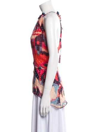 Chufy Floral Print Halterneck Blouse