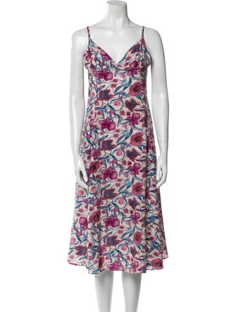 Chufy Floral Print Midi Length Dress