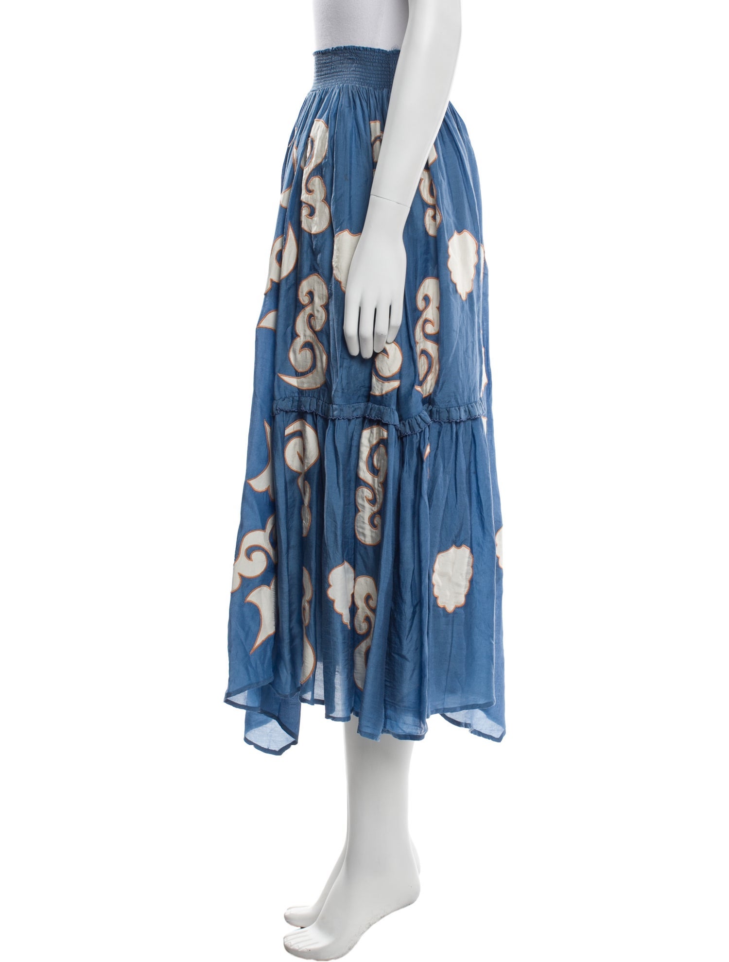 Chufy Printed Midi Length Skirt