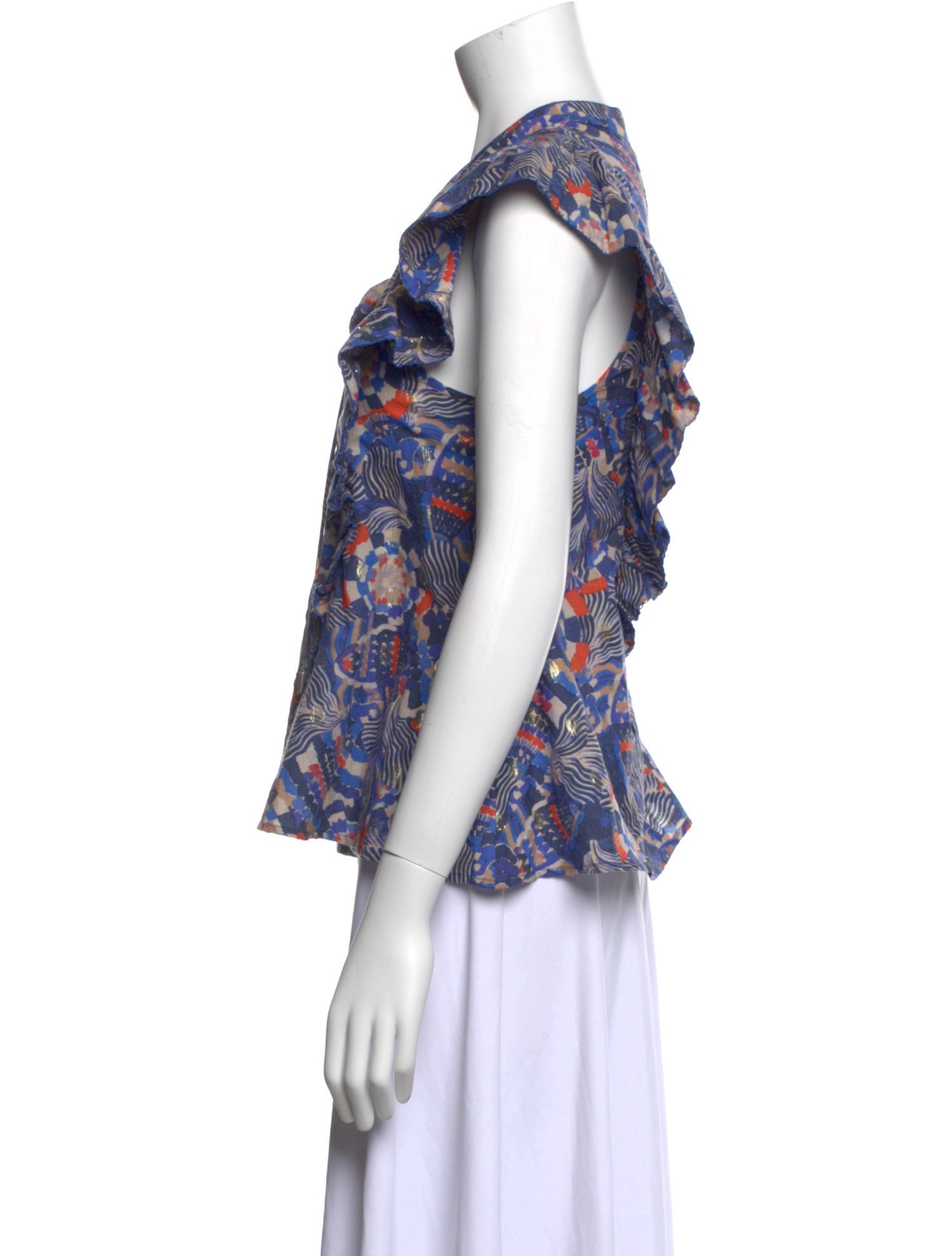 Chufy Floral Print V-Neck Blouse