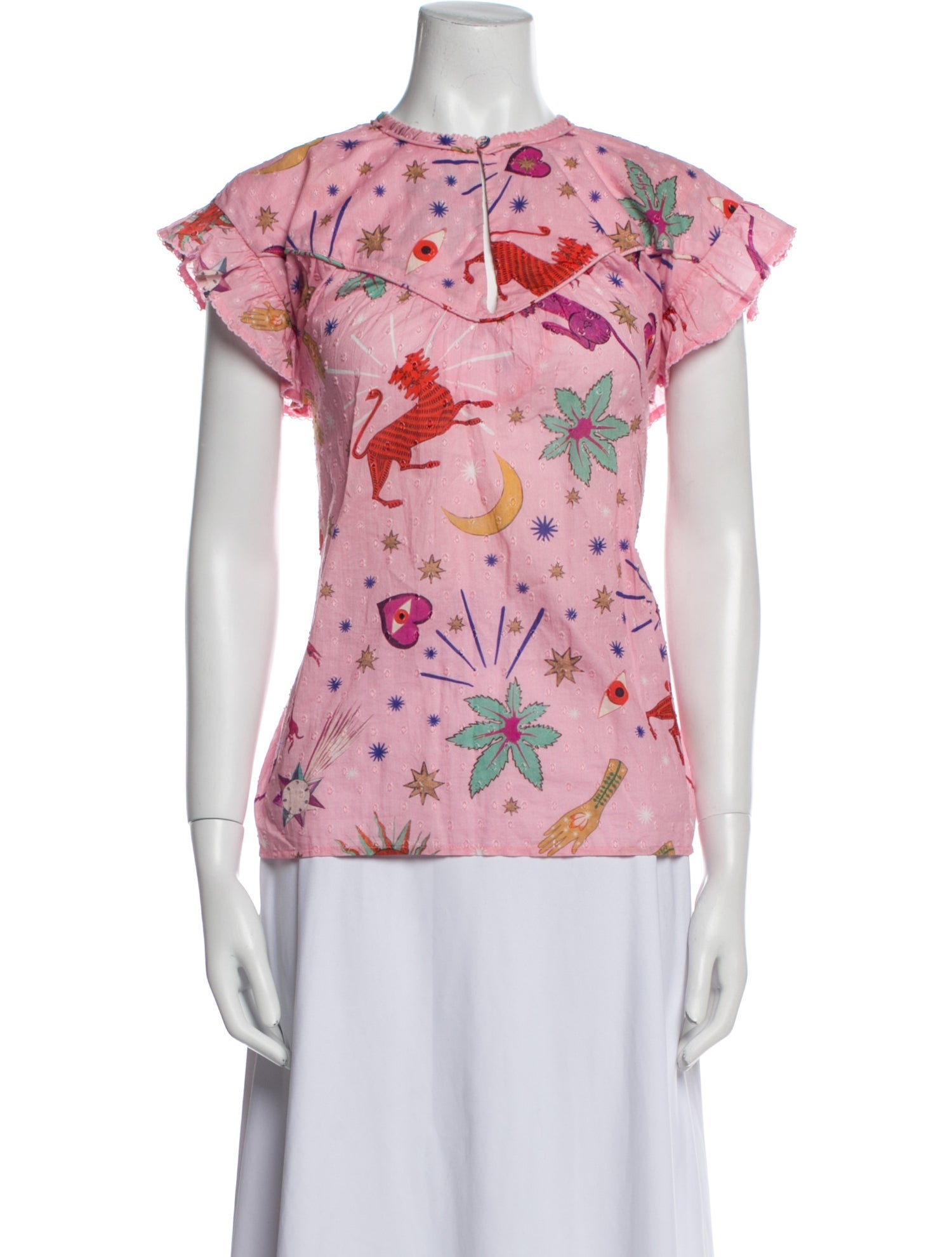 Chufy Floral Print Crew Neck T-Shirt