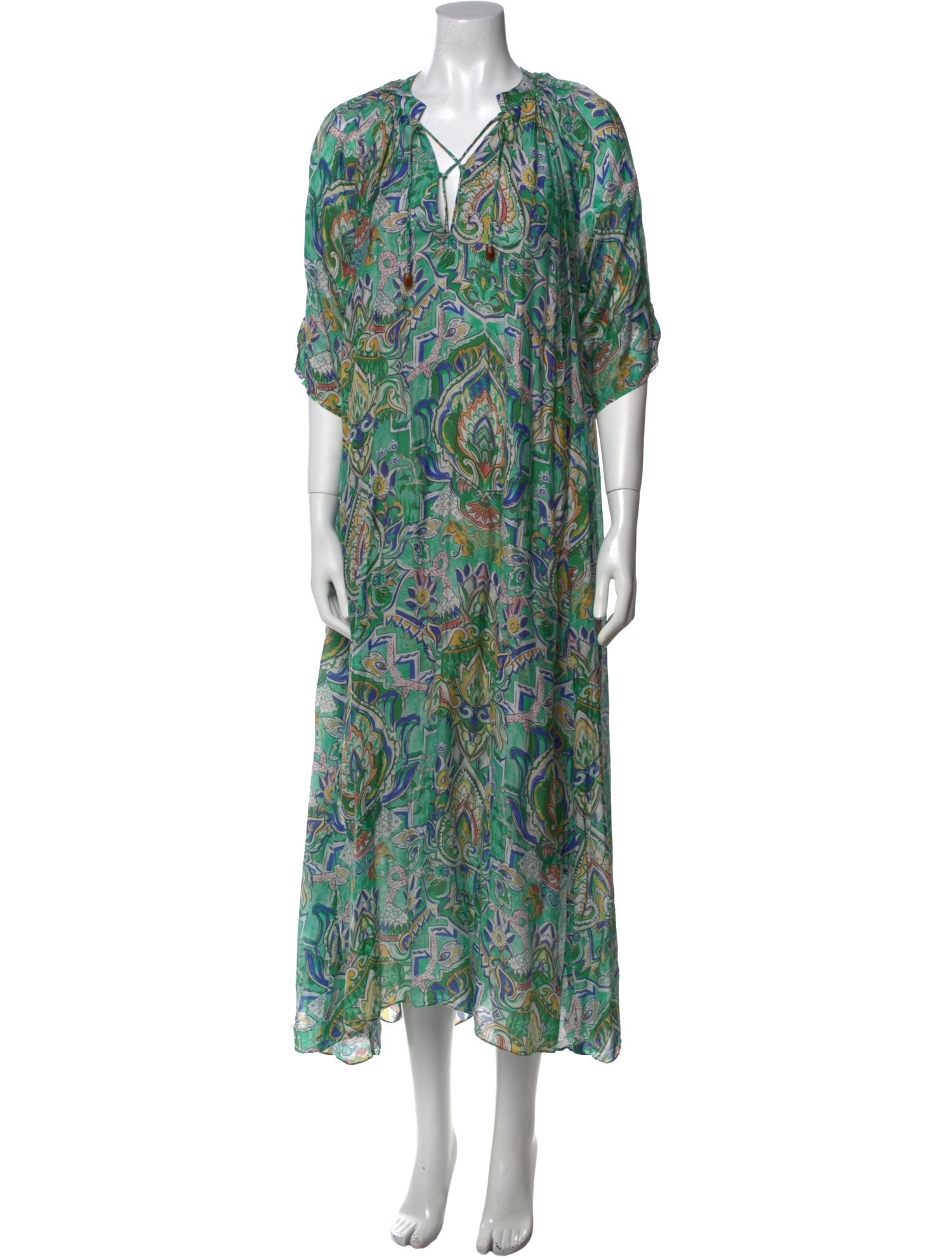 Chufy Paisley Print Long Dress