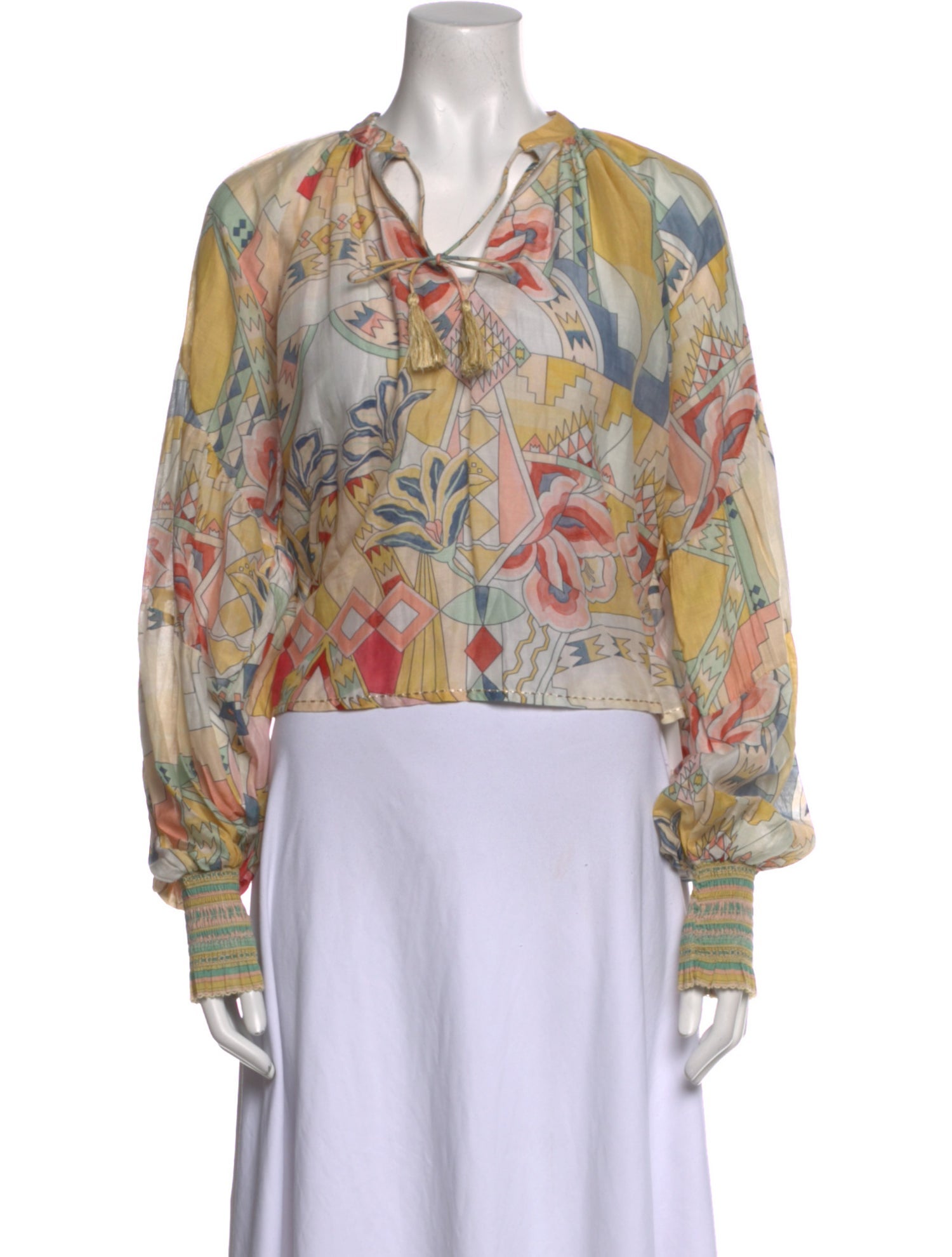 Chufy Printed Cowl Neck Sweatshirt