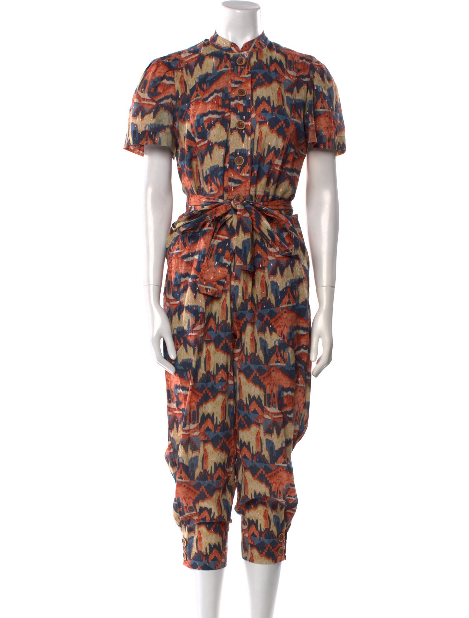 Chufy Linen Printed Jumpsuit