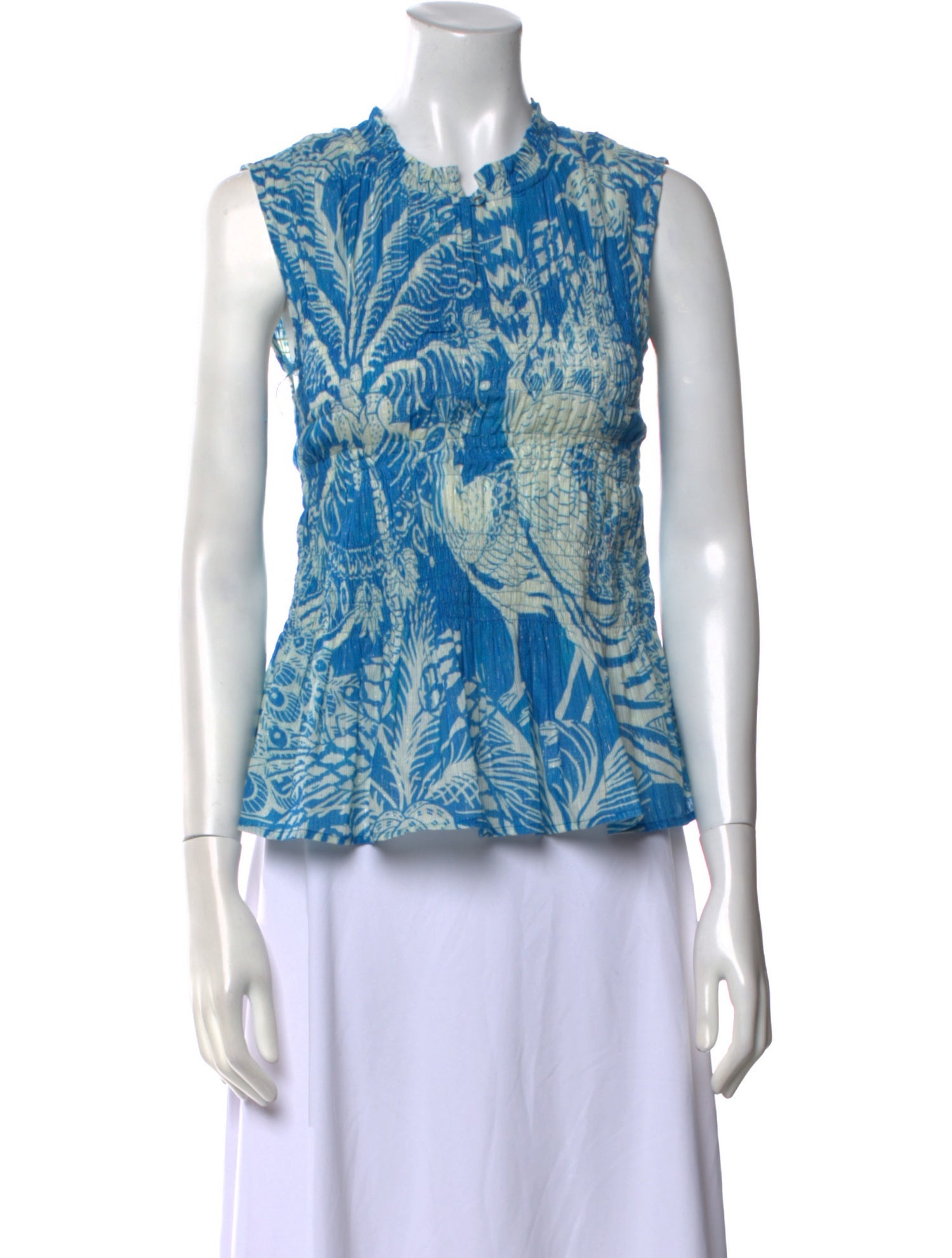 Chufy Printed Crew Neck Top