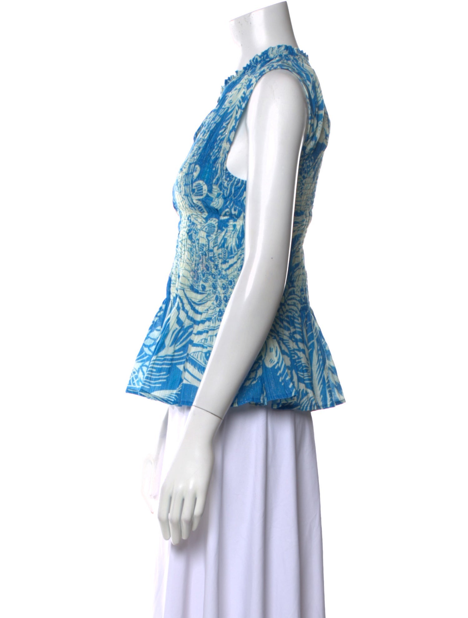 Chufy Printed Crew Neck Top